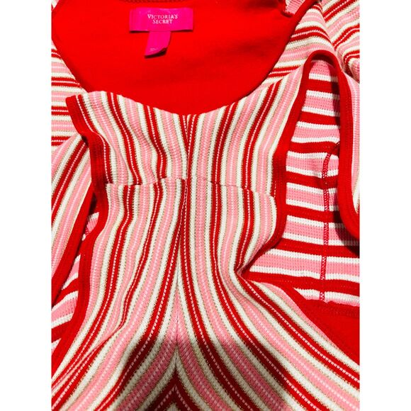 Victoria's Secret pajamas Y2K stripes pink granola girl comfy stretchy women M - Picture 5 of 6